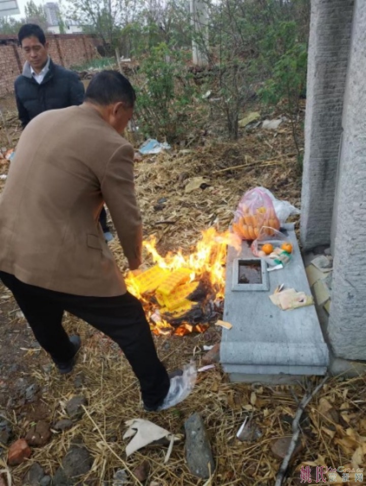河南辉县市姚屯族亲清明祭祖