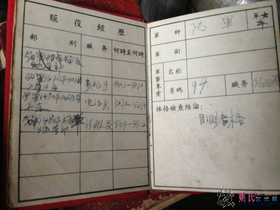 兵役证